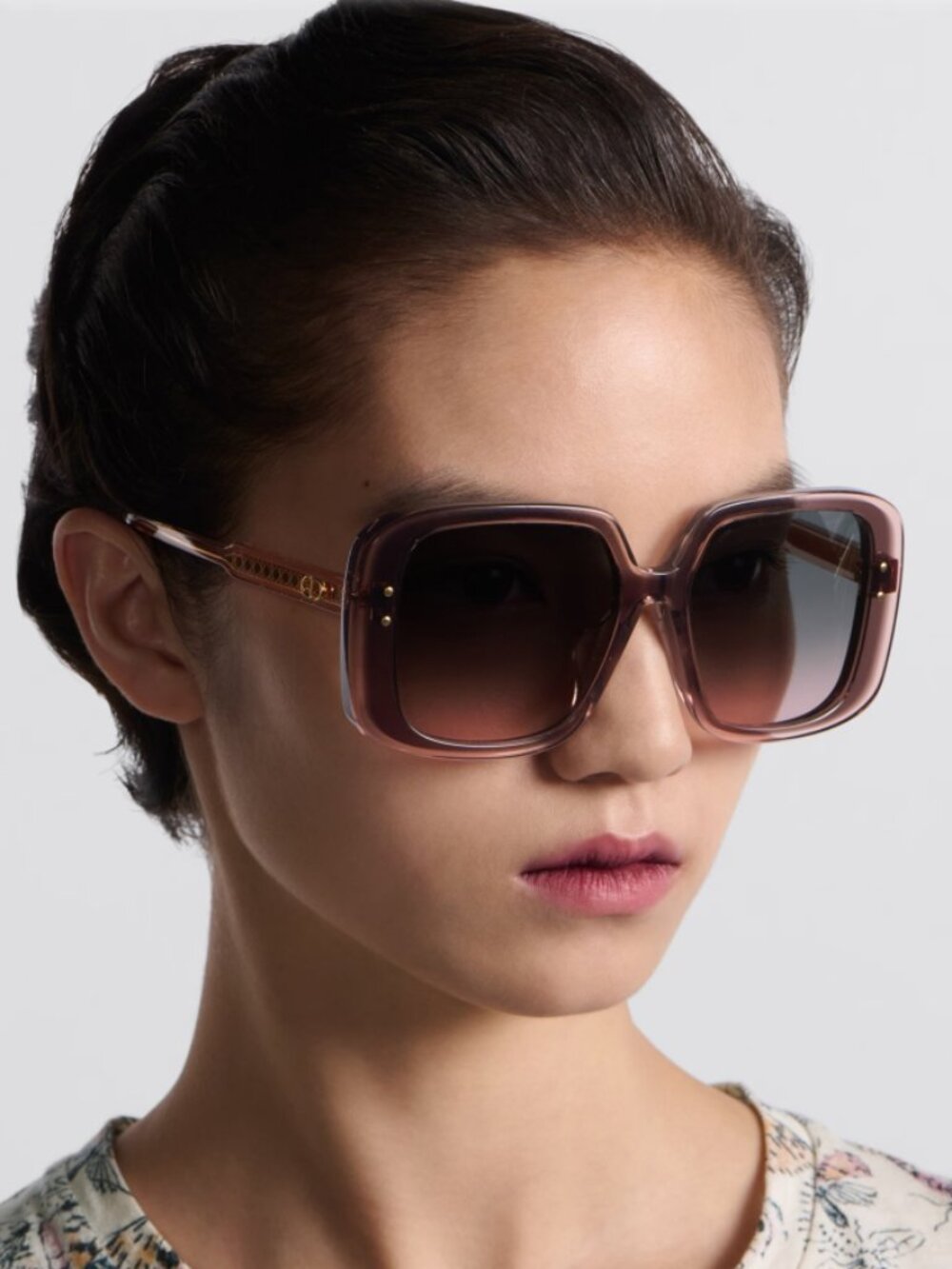 Dior DIORHIGHLIGHT S1I 24B0 Square Sunglasses - Havana / Purple / Blue - Picture 2 of 12